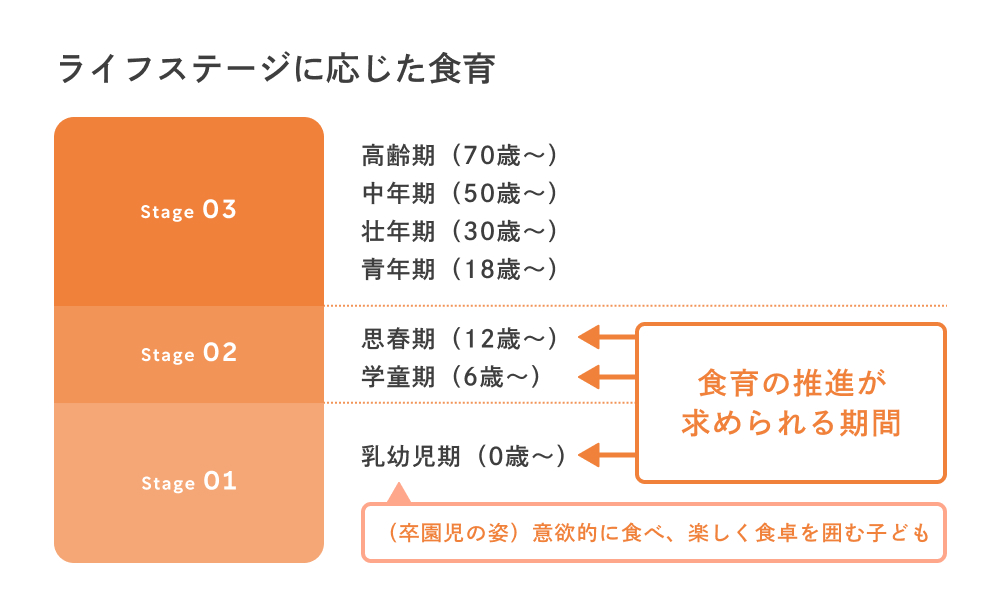 ライフステージに応じた食育